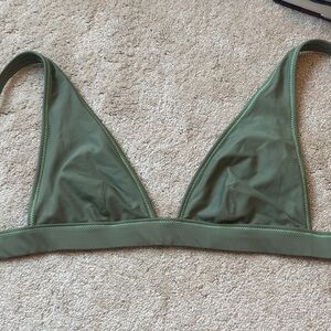 aerie Olive Green Triangle Bikini Top